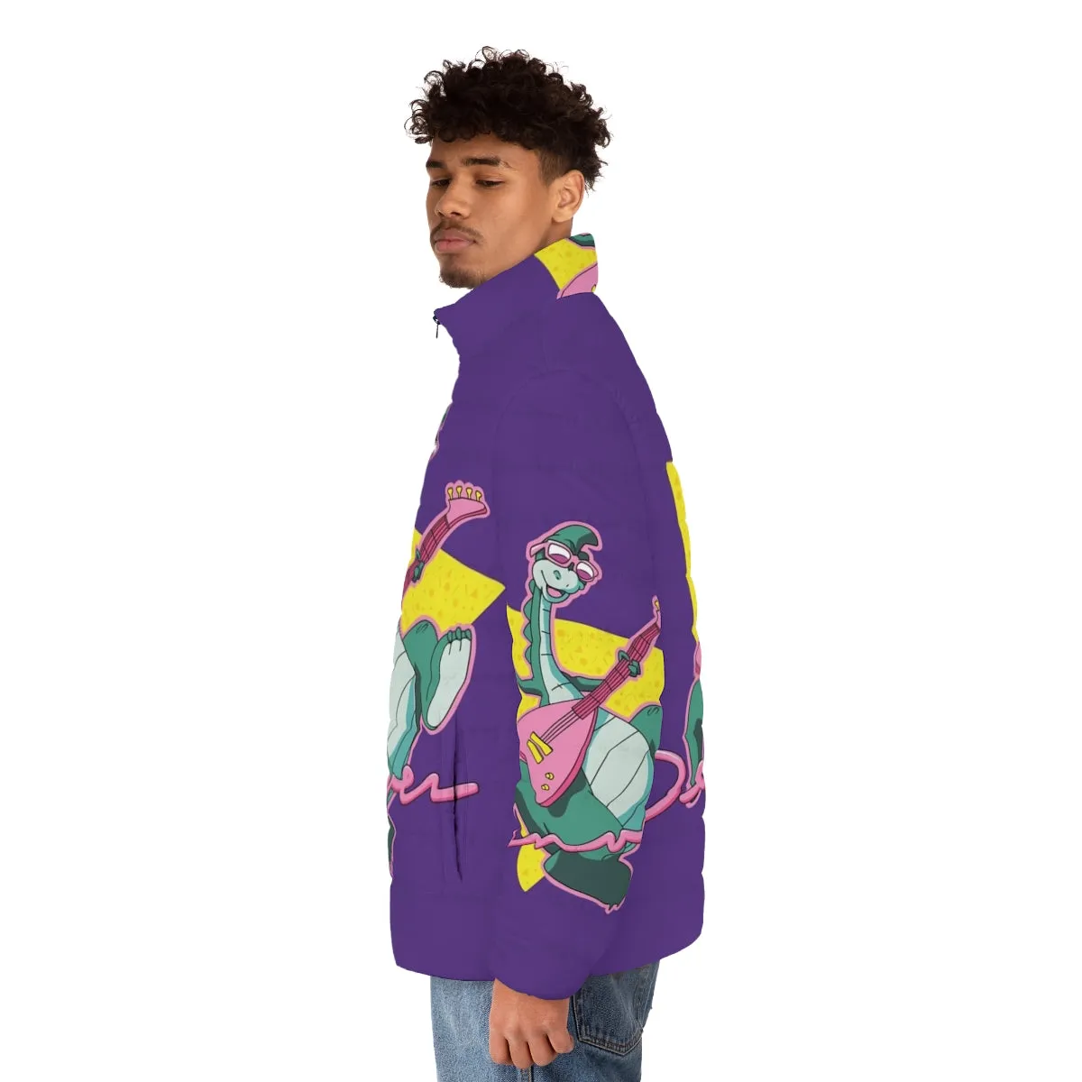 80s Dinosaur Puffer Jacket: Unleash Your Prehistoric Flair