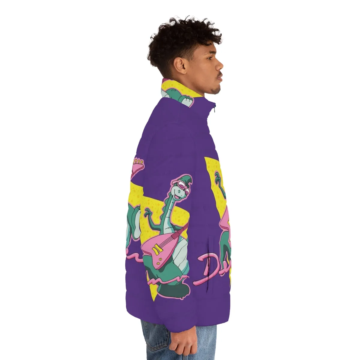 80s Dinosaur Puffer Jacket: Unleash Your Prehistoric Flair