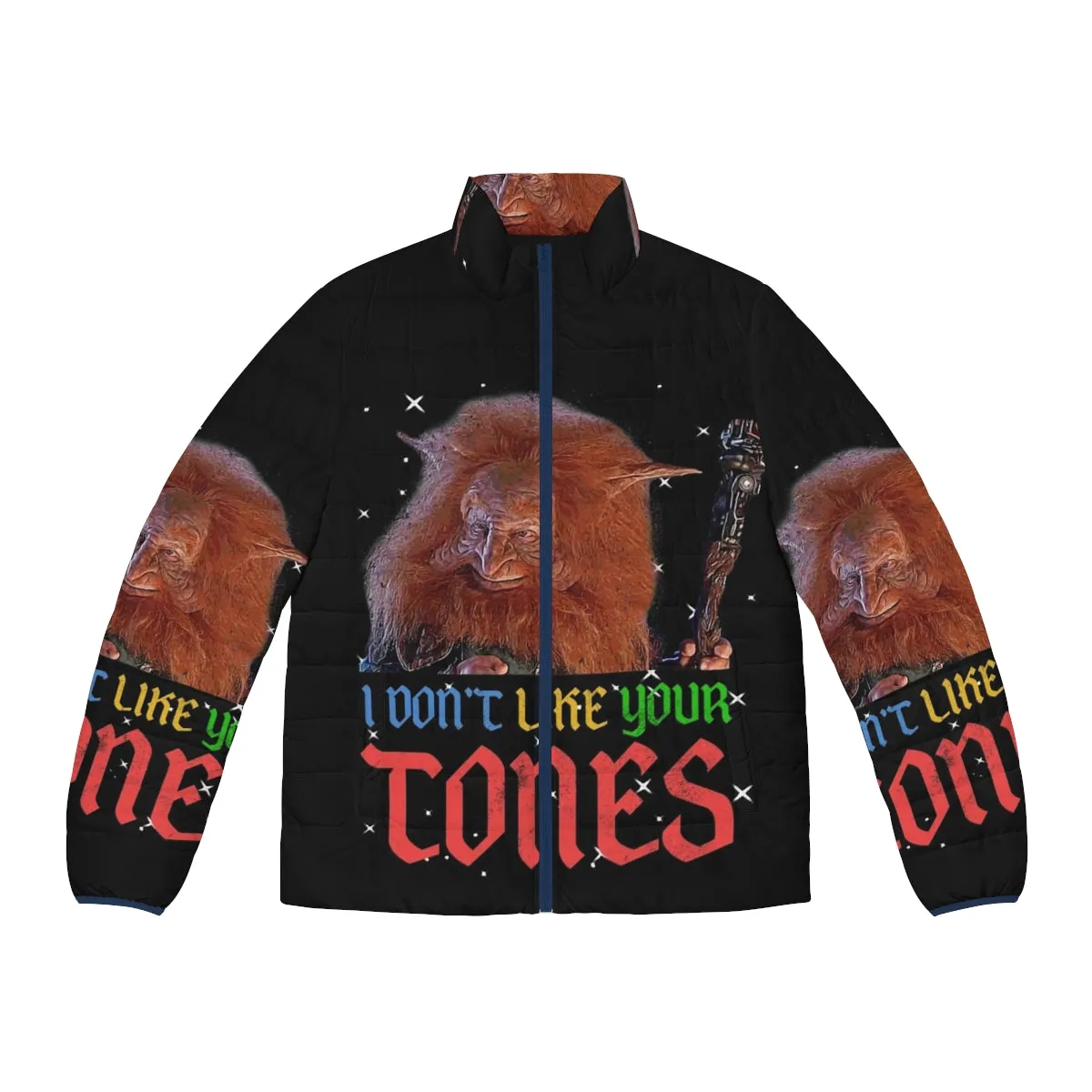 80s Retro "I Don't Like Your Tone" Puffer Jacket