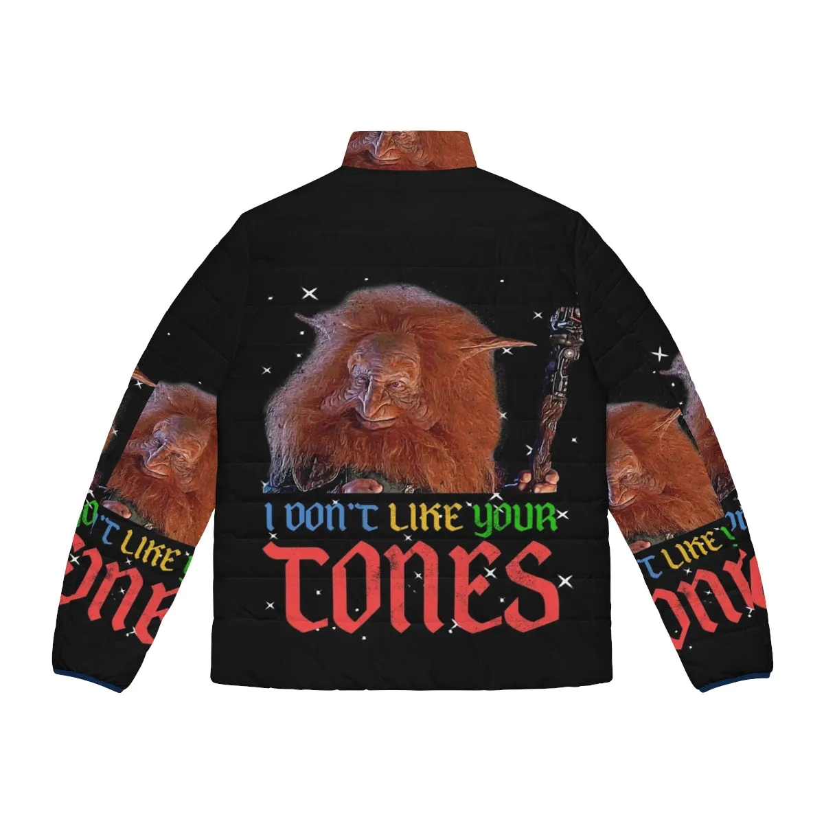 80s Retro "I Don't Like Your Tone" Puffer Jacket