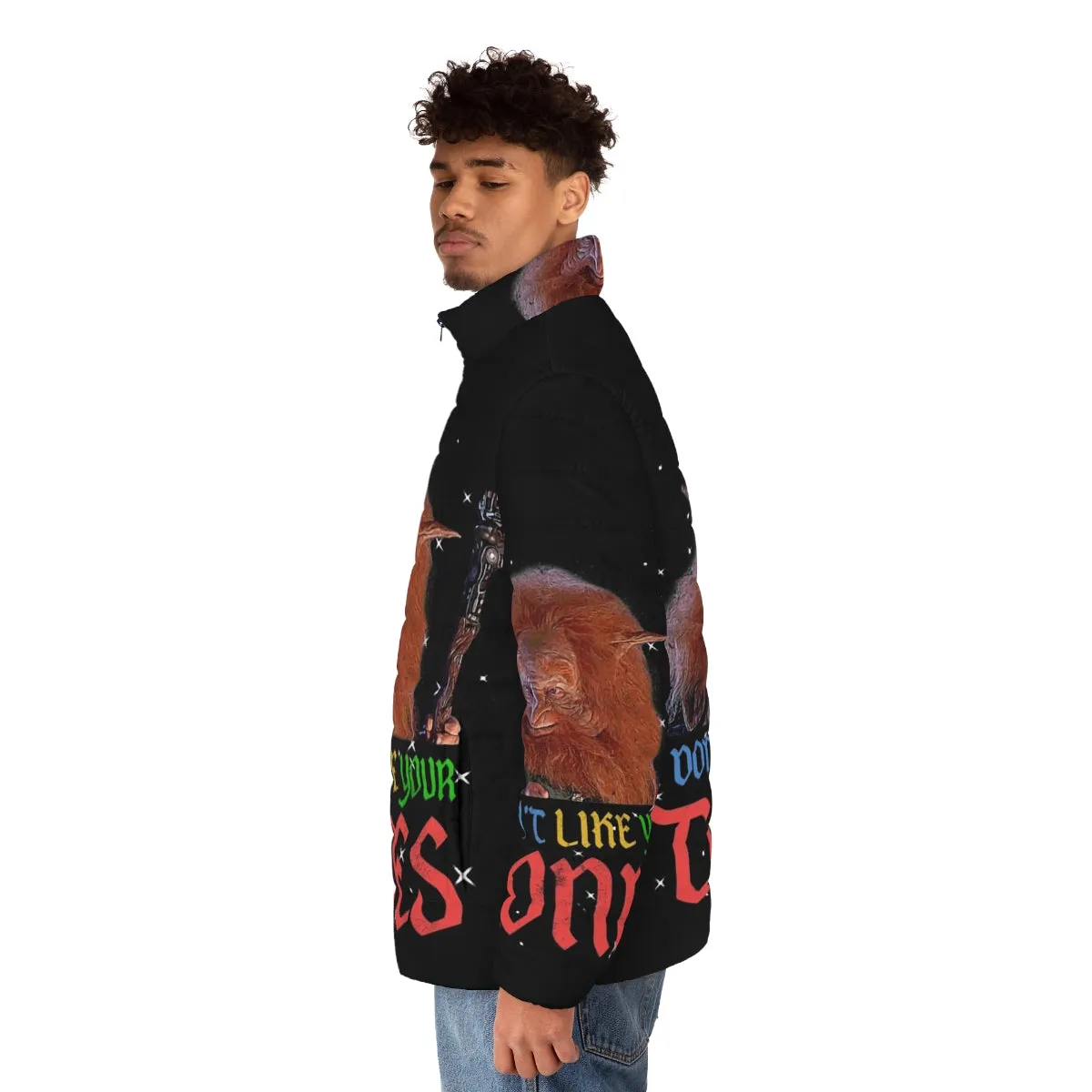 80s Retro "I Don't Like Your Tone" Puffer Jacket