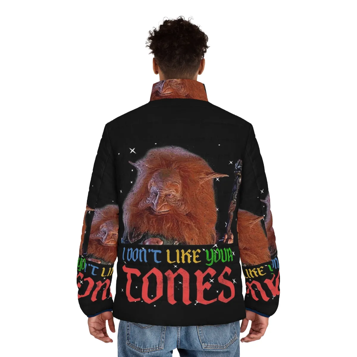 80s Retro "I Don't Like Your Tone" Puffer Jacket