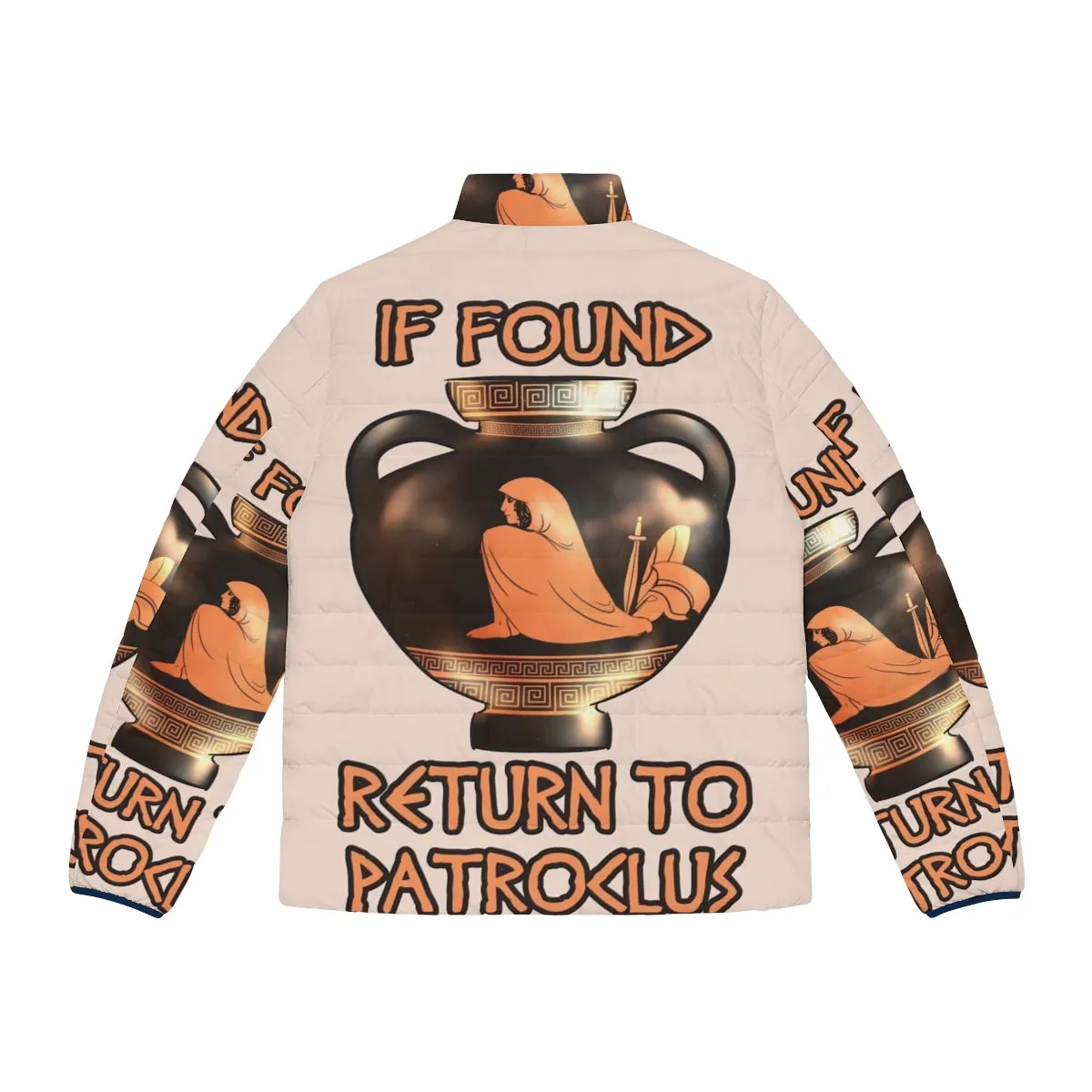 Achilles and Patroclus Inspired Puffer Jacket | Greek Mythology Apparel