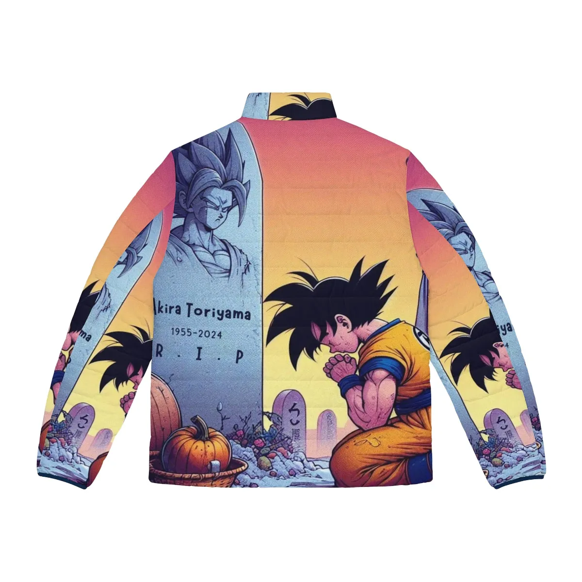 Akira Toriyama Dragon Ball Z Puffer Jacket - Goku, Vegeta, Gohan Anime Apparel