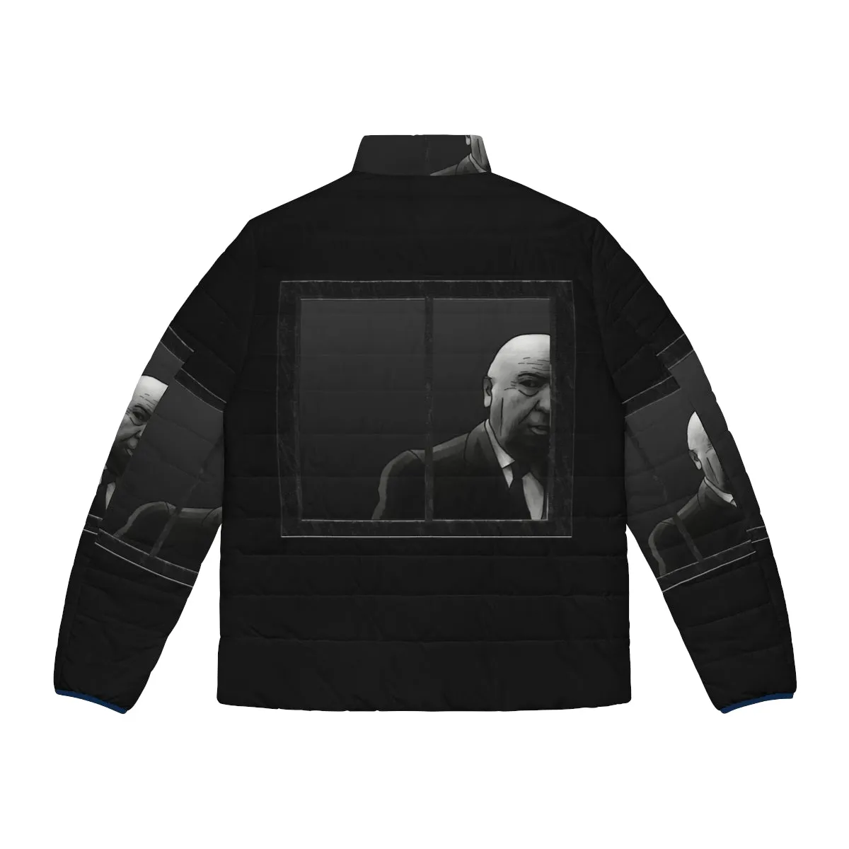 Alfred Hitchcock Inspired Gradient Puffer Jacket