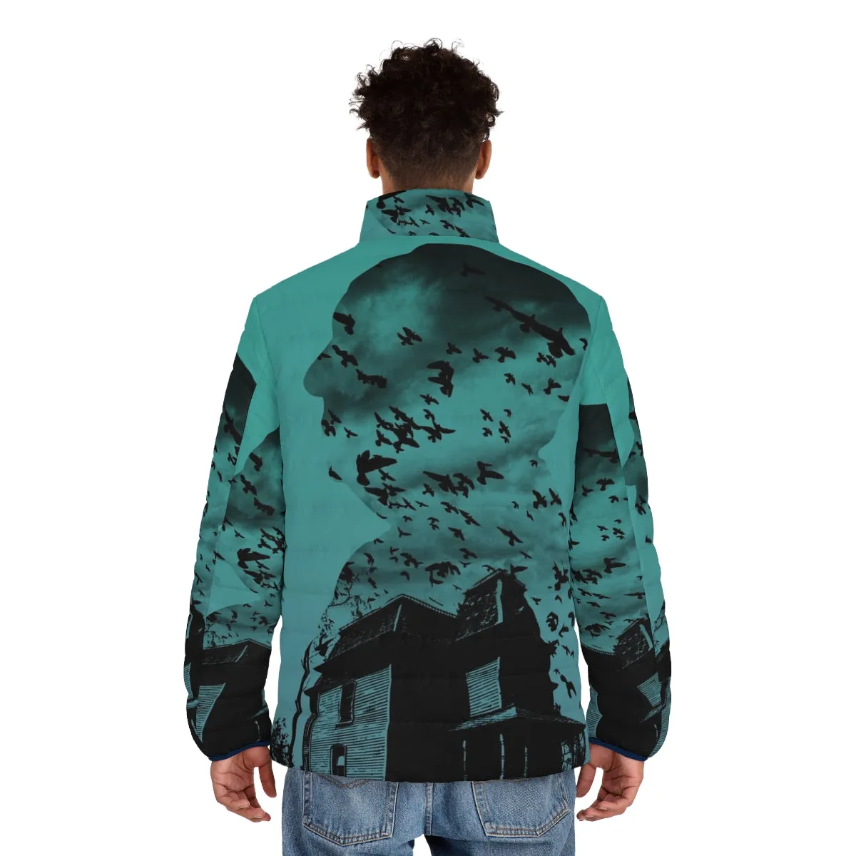 Alfred Hitchcock Inspired Gradient Puffer Jacket