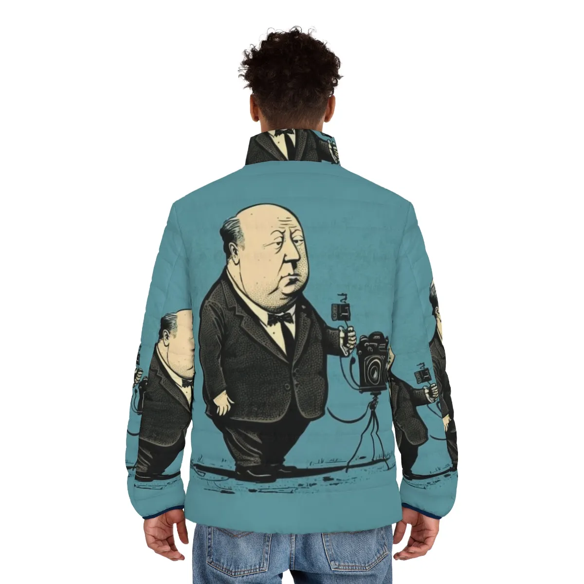 Alfred Hitchcock Inspired Puffer Jacket - Stylish Cold Weather Outerwear