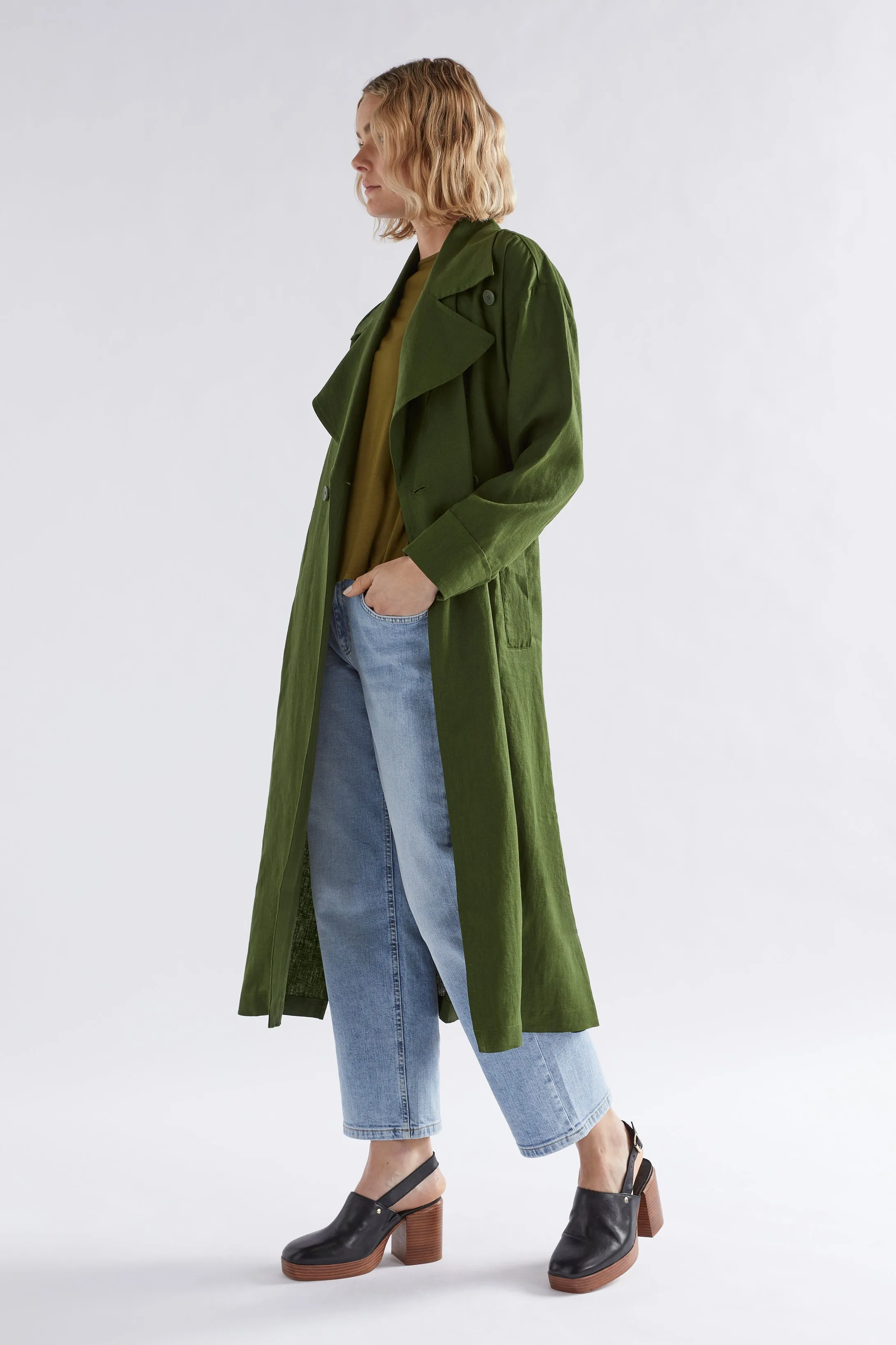 Anneli Linen Trench Coat