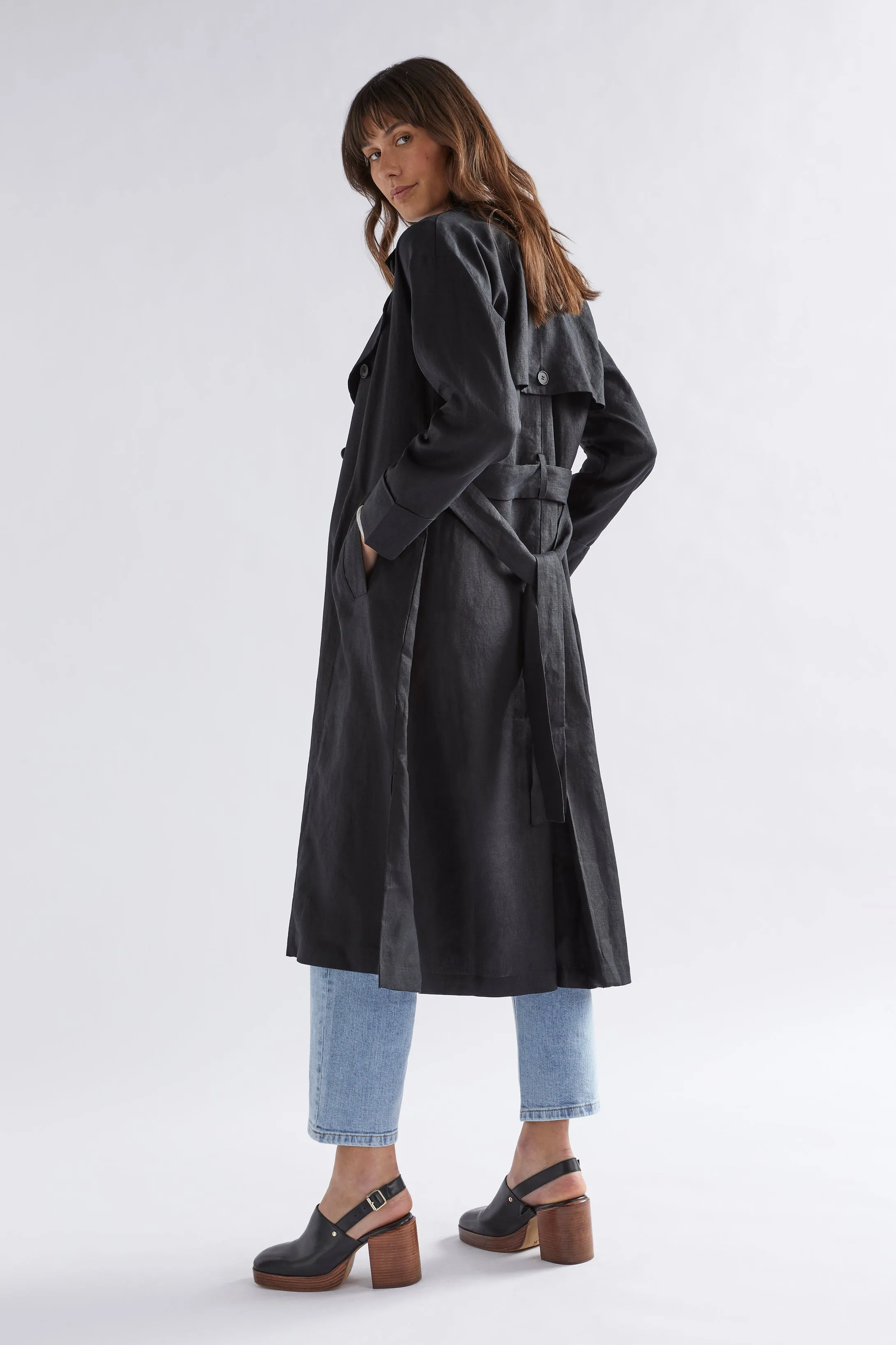 Anneli Linen Trench Coat