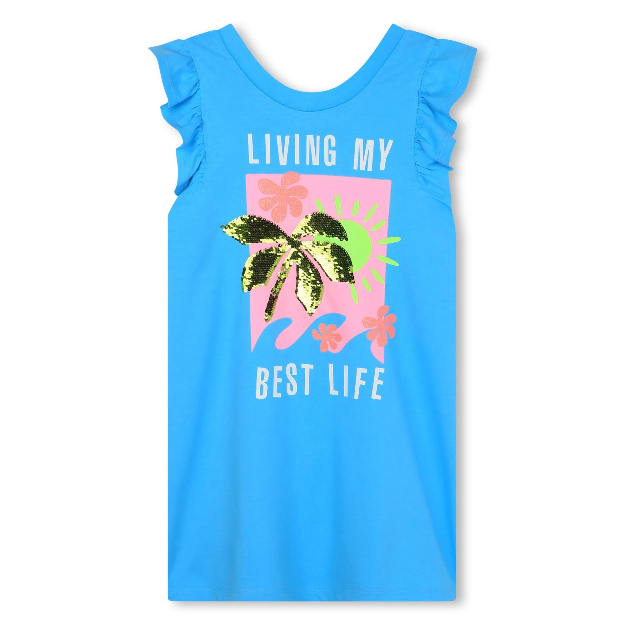 Billieblush - Dress, Blue, 'Living my best Life'