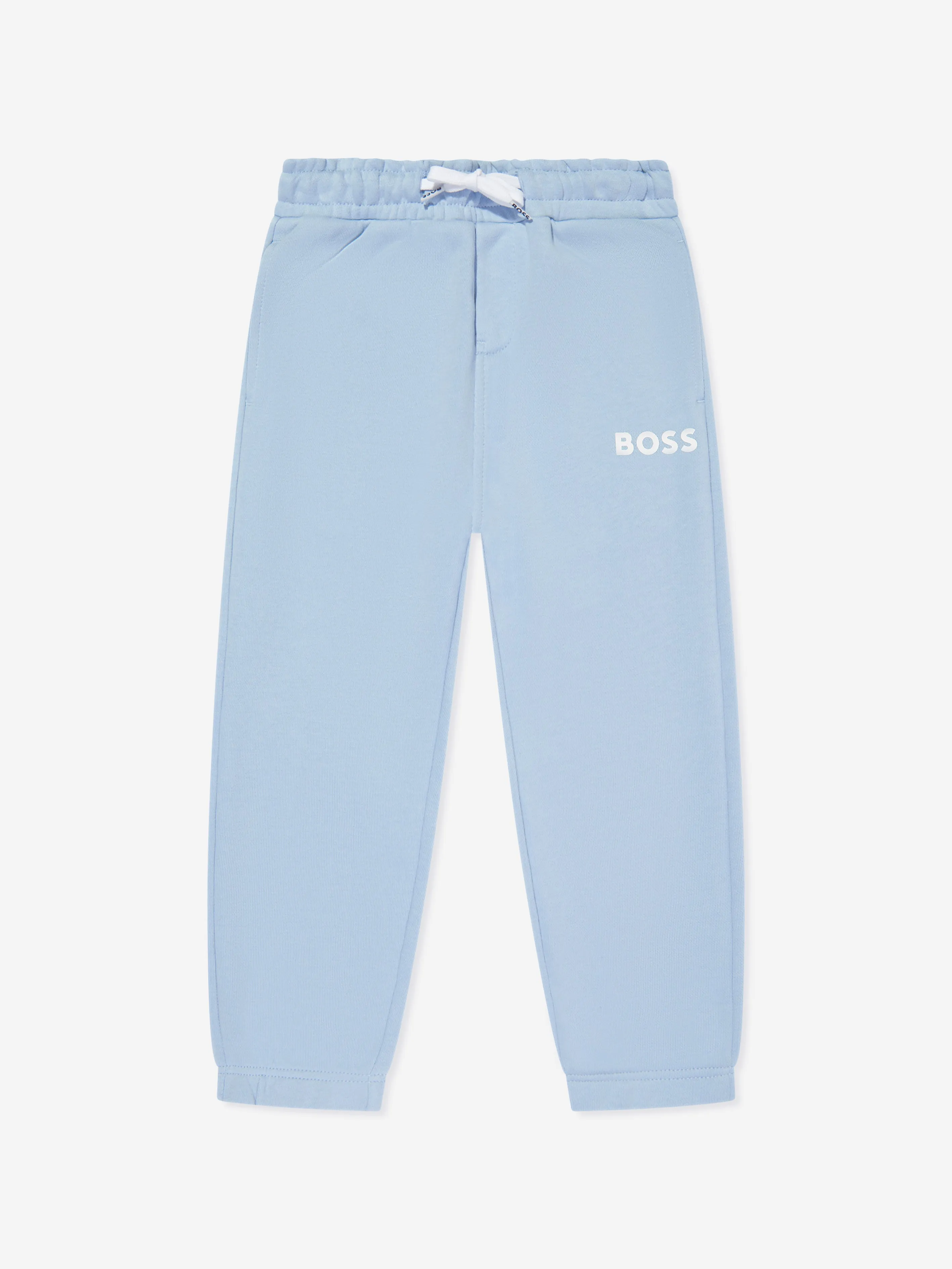 BOSS Boys Logo Print Joggers in Blue