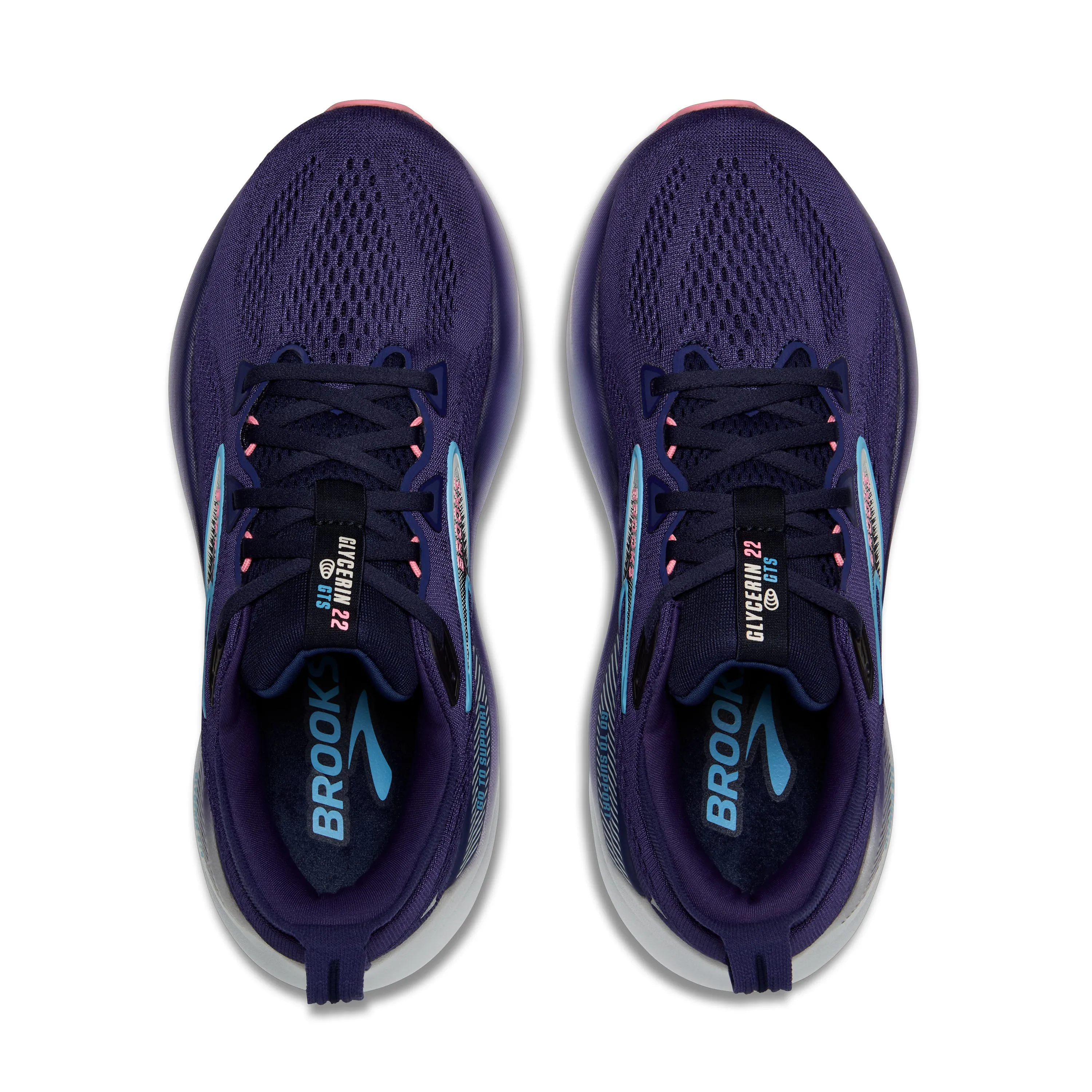 Brooks | Glycerin GTS 22 | Women's | Blue Ribbon/Peacoat/Dianthus