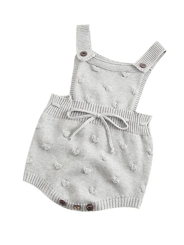 Bubble Balls Sleeveless Bodysuit Knitted Baby Suspender chrochet Romper