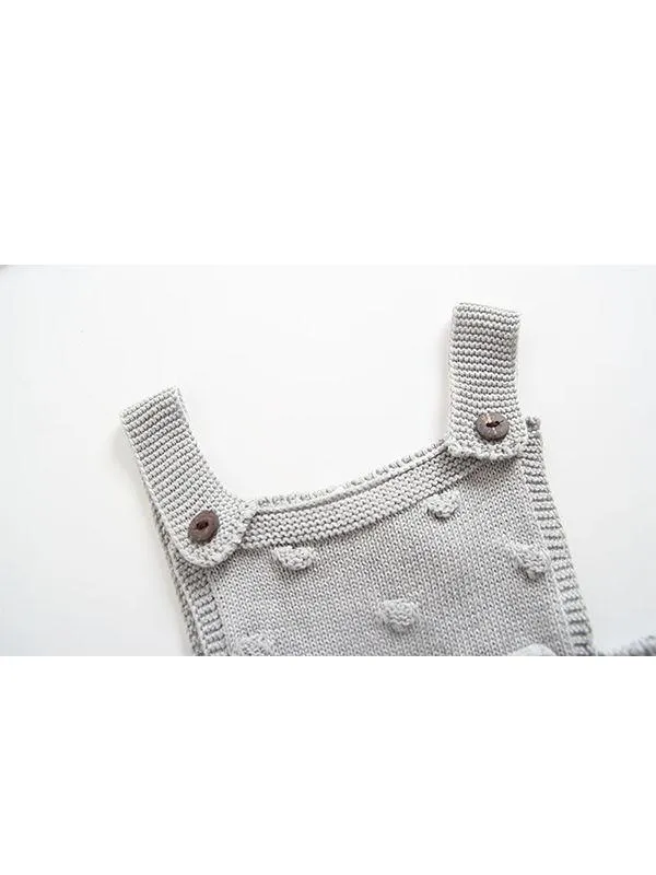 Bubble Balls Sleeveless Bodysuit Knitted Baby Suspender chrochet Romper