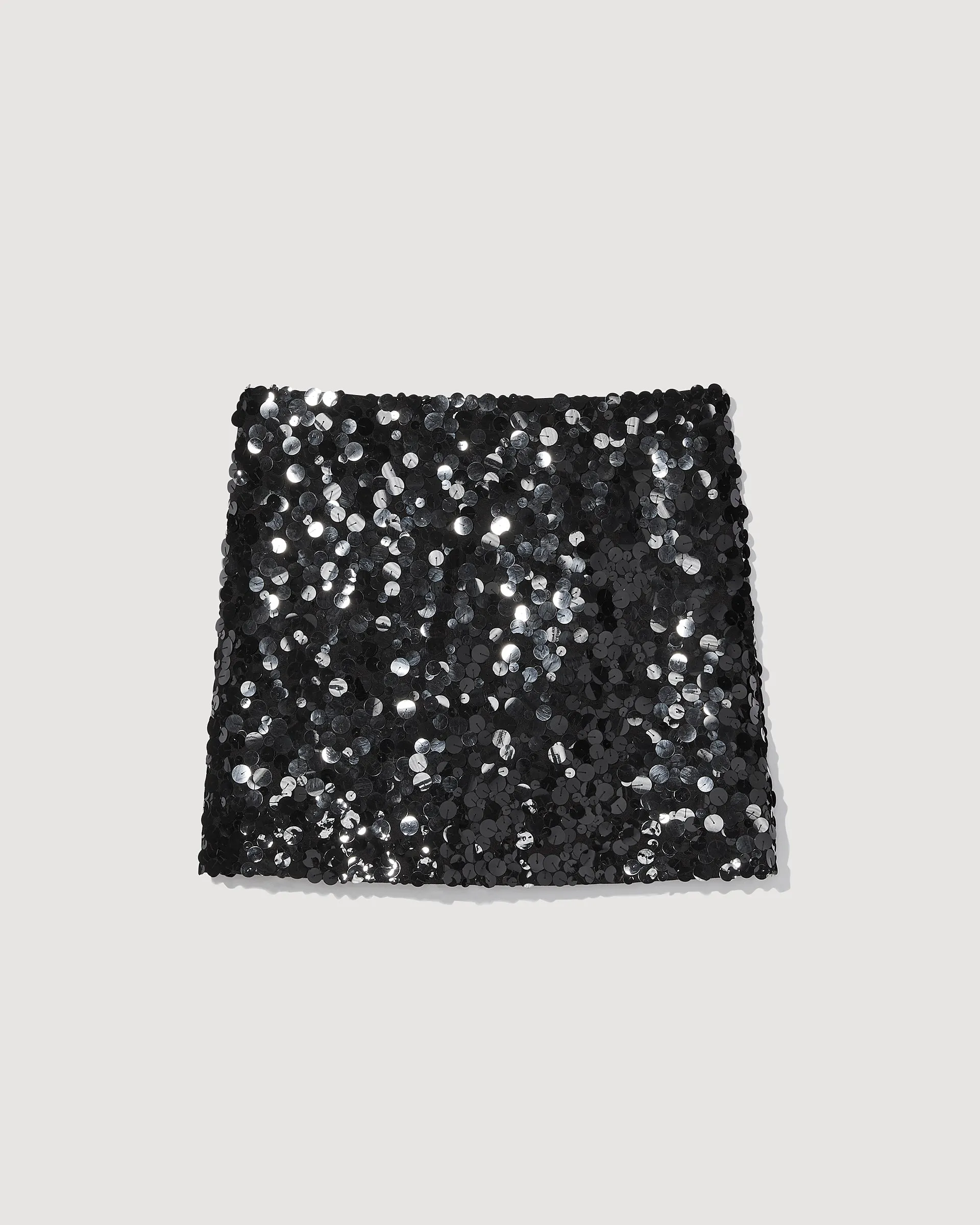 Cecily Skirt in Chaos Sequin, Black