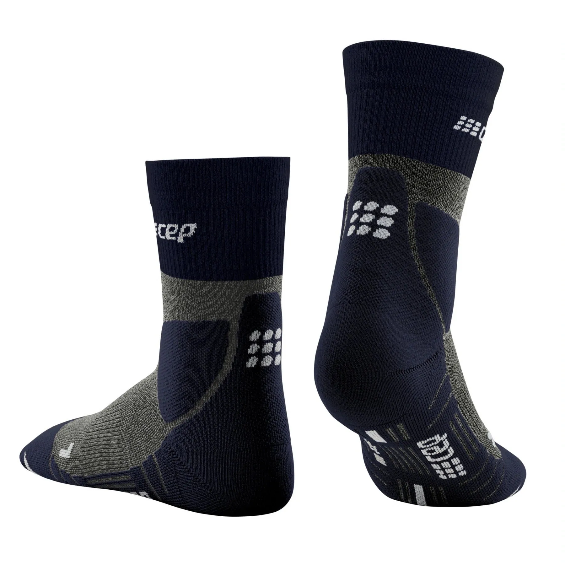 CEP | Hiking Merino Mid Cut Compression Socks | Men's | Peacoat/Grey