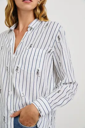 CHARLI SHIRT - NAVY STRIPED TIGERS