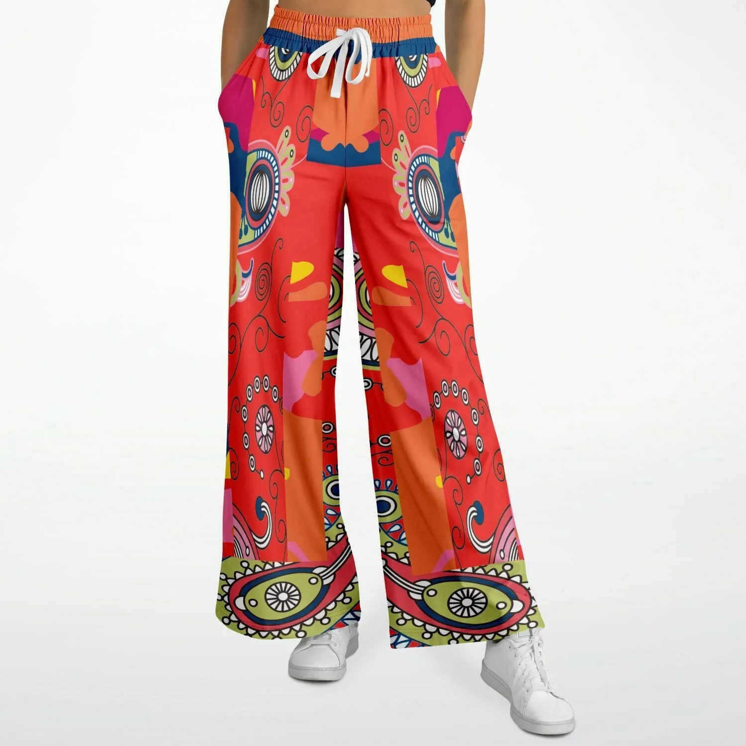 Chili Pepper Camo Paisley Eco-Poly Stretchy Phat Bellbottoms