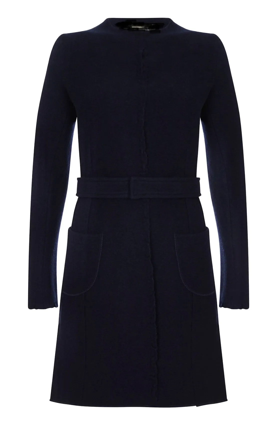 COCO Black Double Face Cardigan Coat