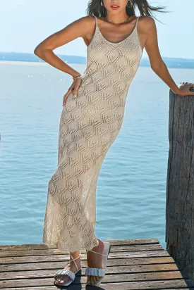 Crochet Bodycon Cover-Up Dress