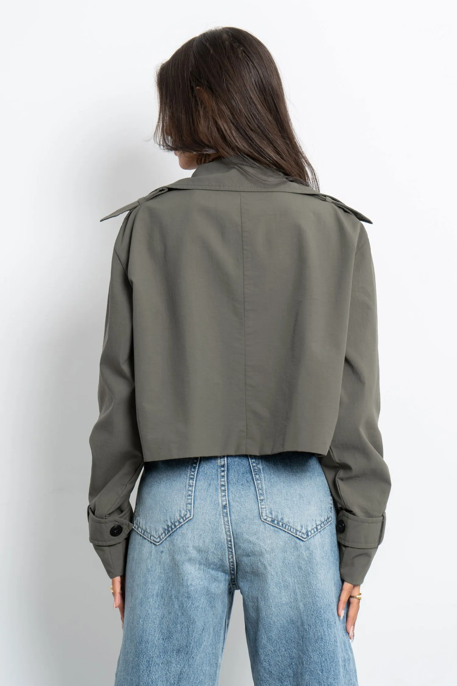 Cropped Trench Jacket - Mitcha Label