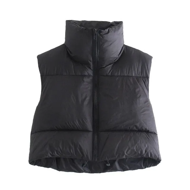 Cropped Zip Up Body Warmer