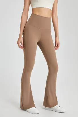 Cutout Cross Back Flare Leggings