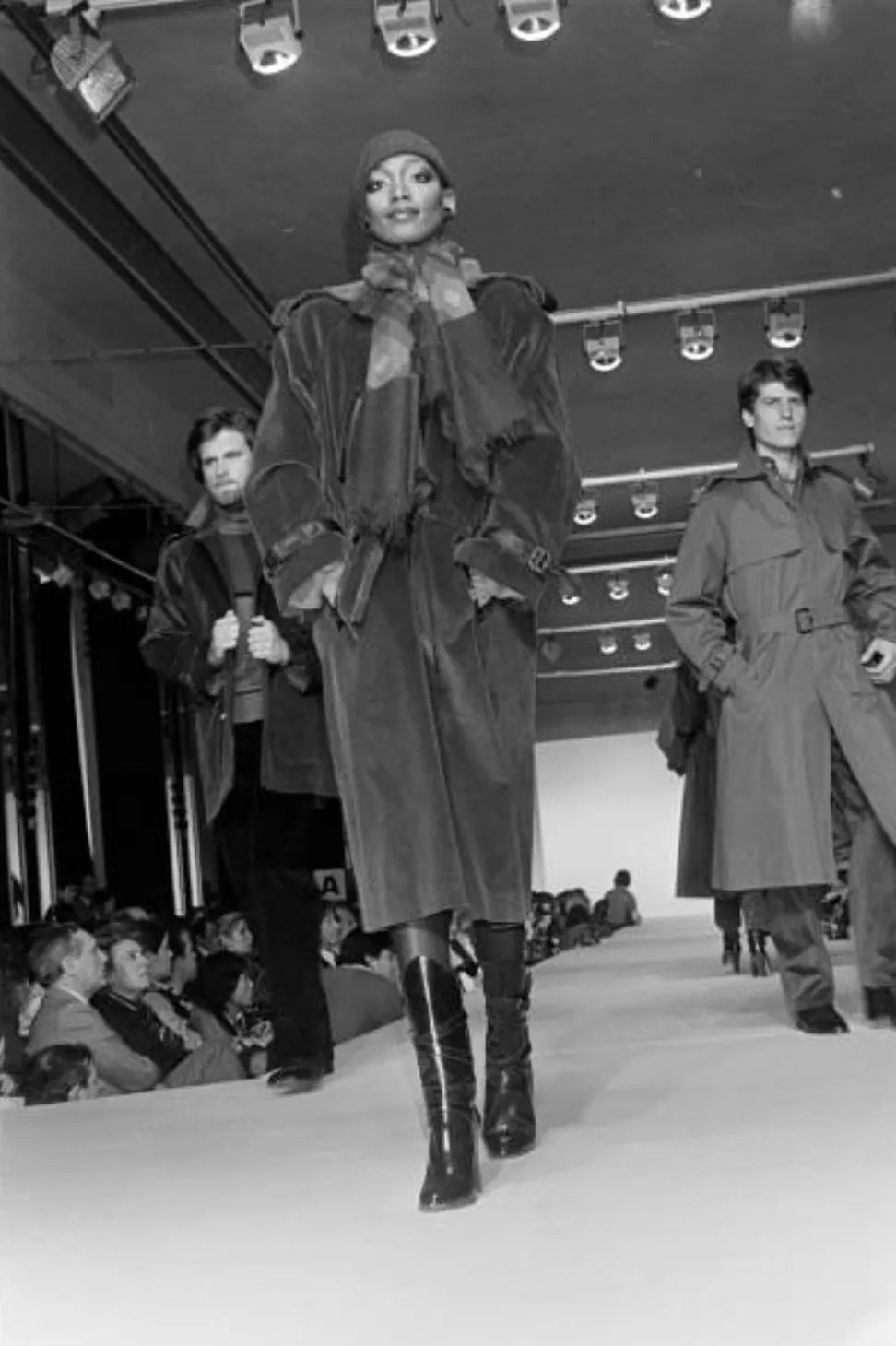 Documented Fall 1978 Yves Saint Laurent Slouchy Olive Corduroy 'Trench' Coat w Leather Trim