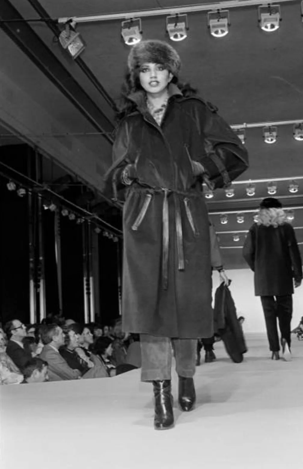 Documented Fall 1978 Yves Saint Laurent Slouchy Olive Corduroy 'Trench' Coat w Leather Trim