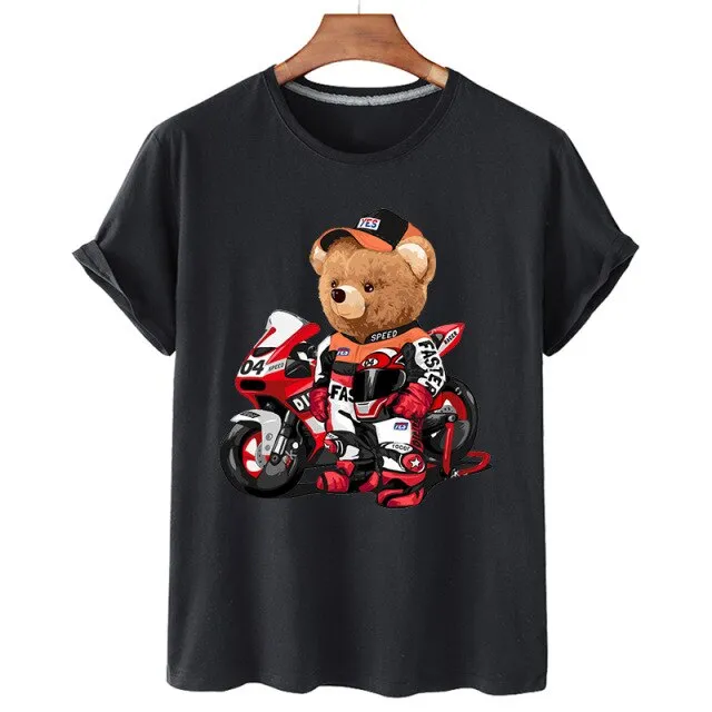 Eco-Friendly Racing Bear T-shirt