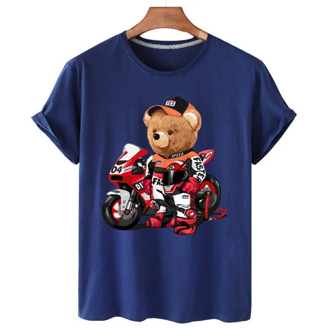 Eco-Friendly Racing Bear T-shirt