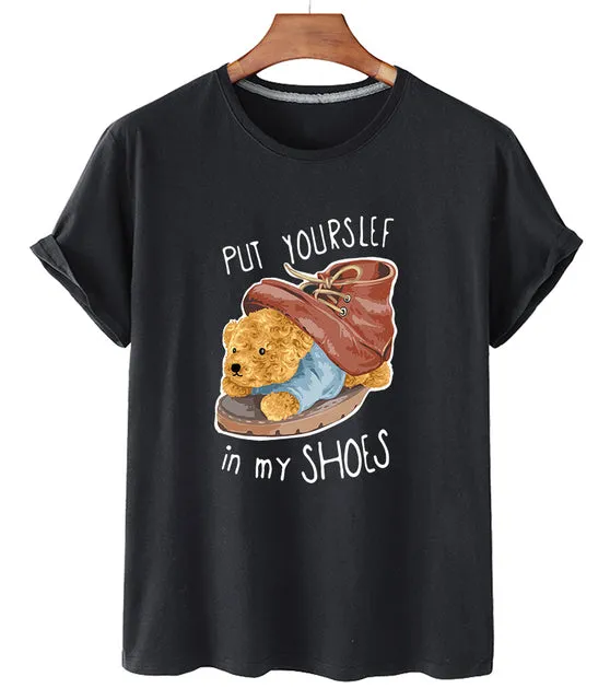 Eco-Friendly Shoe Bear T-shirt