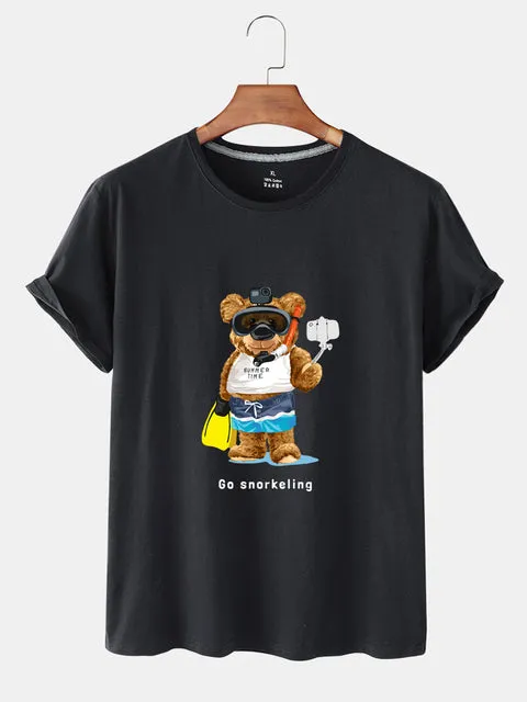 Eco-Friendly Snorkeling Bear T-shirt