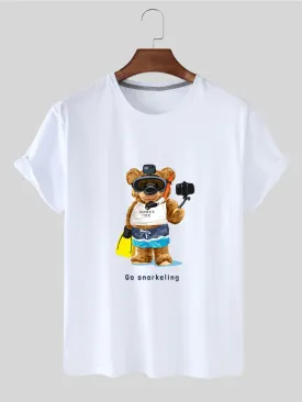 Eco-Friendly Snorkeling Bear T-shirt