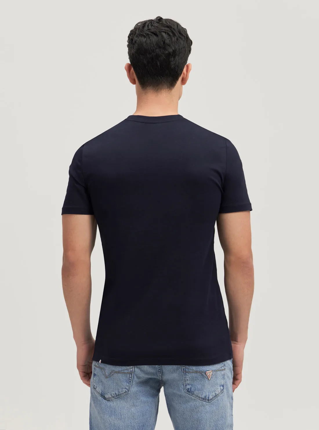 Eco Navy Vertical Logo T-Shirt