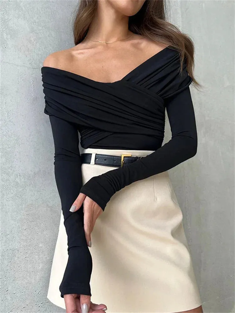 Elara Embrace Off Shoulder Bodysuit