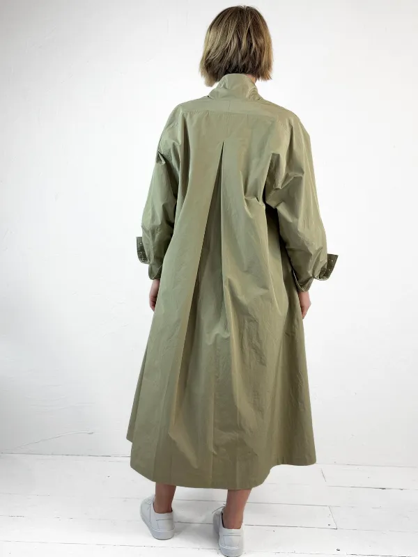 Emin   Paul Oversized Olive Trench Coat