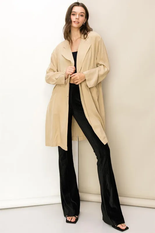 Enlightened Button Front Oversized Coat