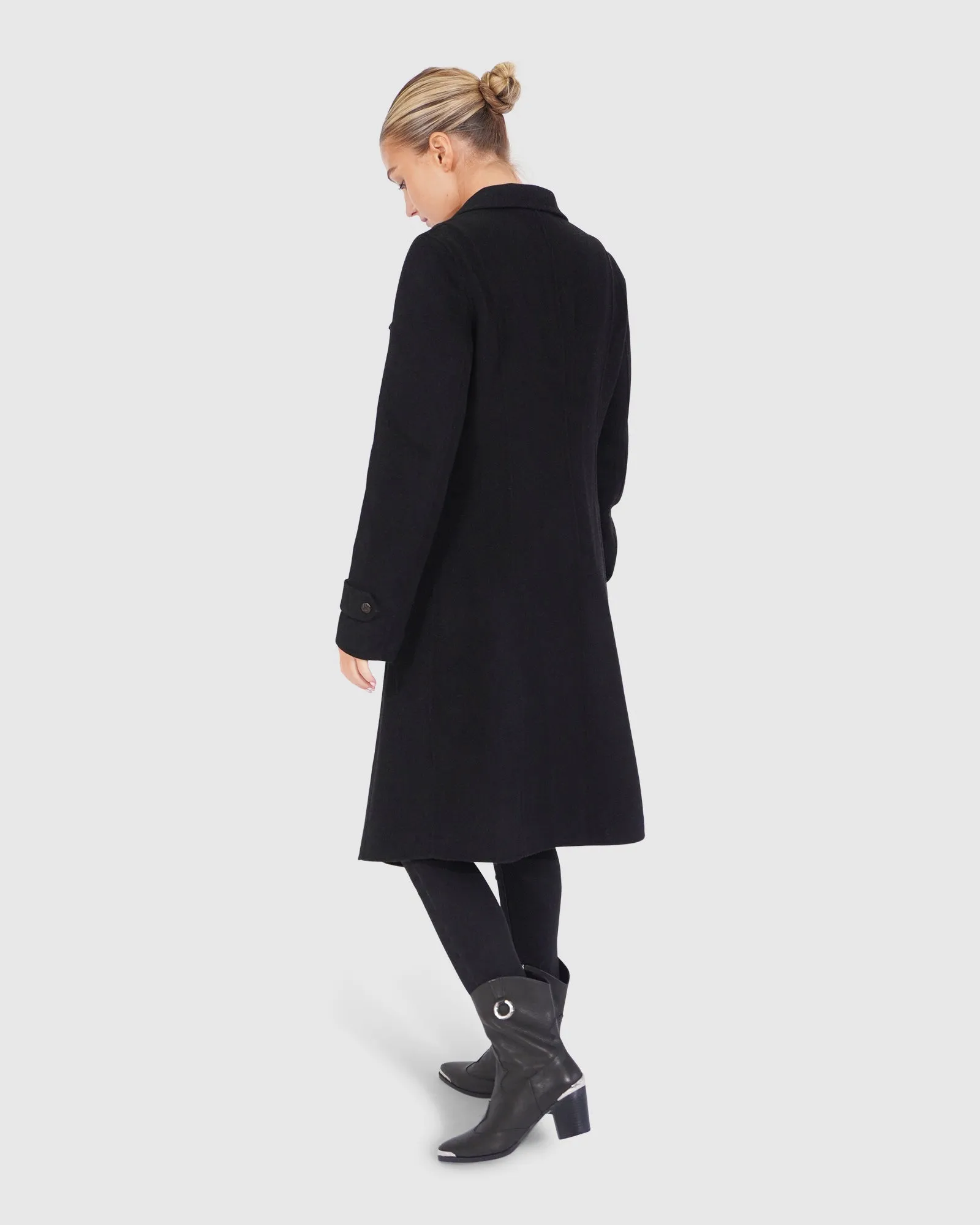 Envy Me Zipped Coat - Black