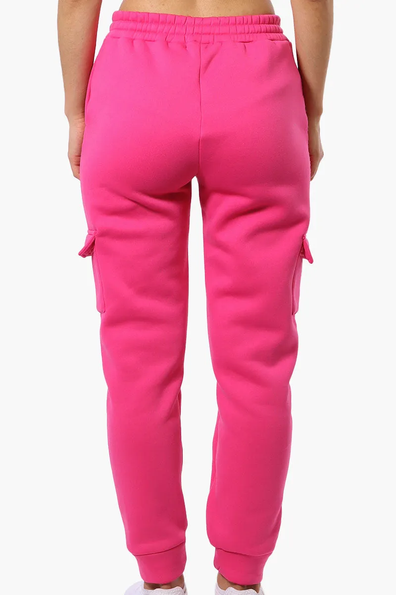 Fahrenheit Tie Waist Cargo Joggers - Pink