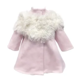 Faina Pink Wool Coat