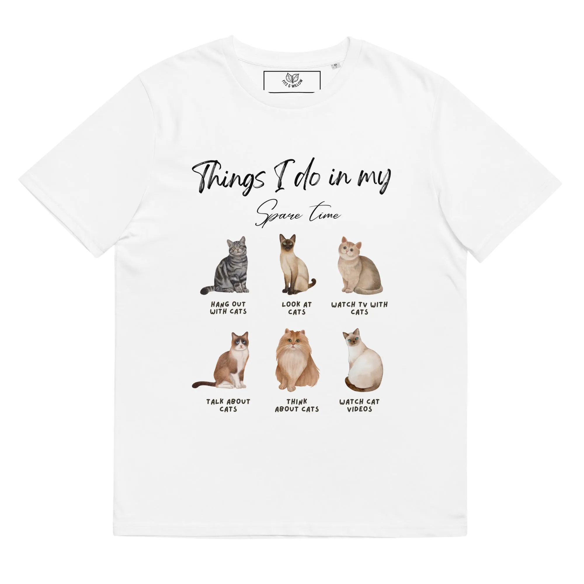 Felines, Unisex organic cotton t-shirt