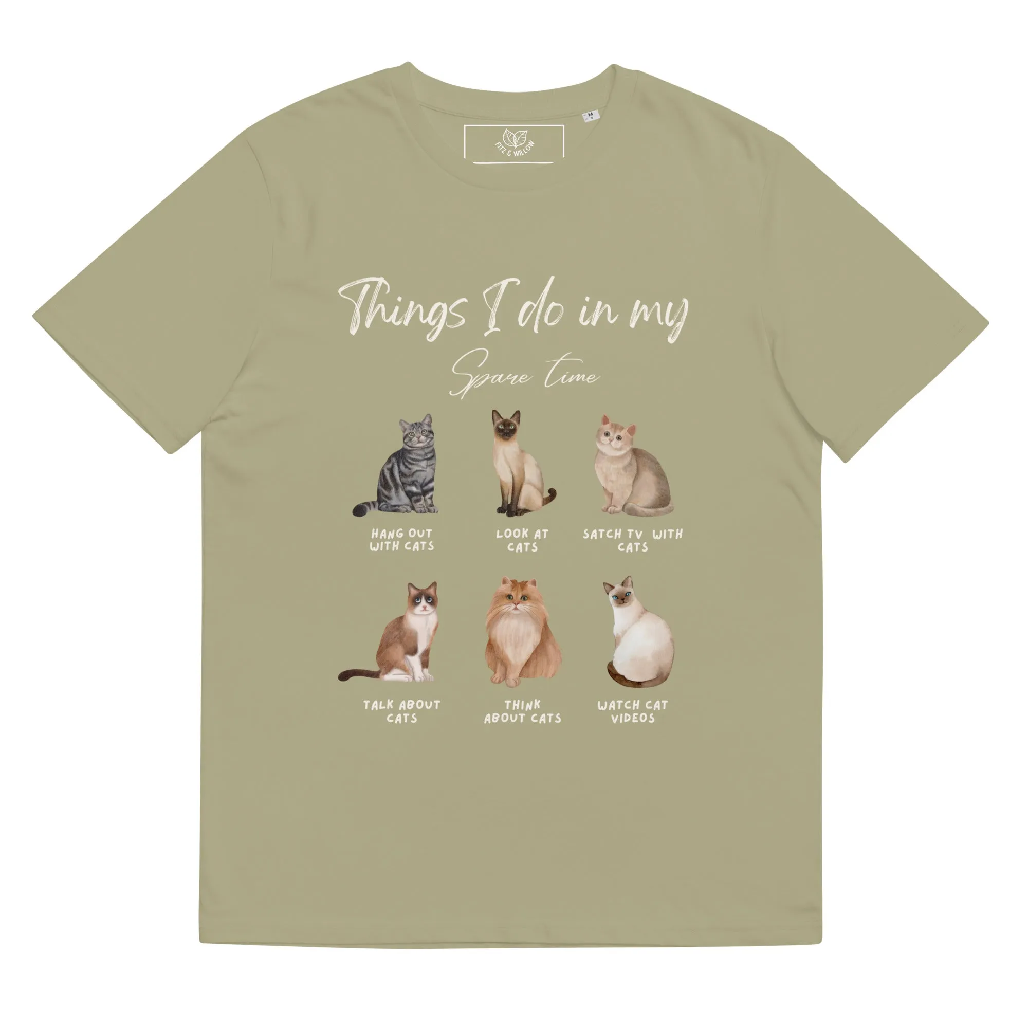 Felines, Unisex organic cotton t-shirt