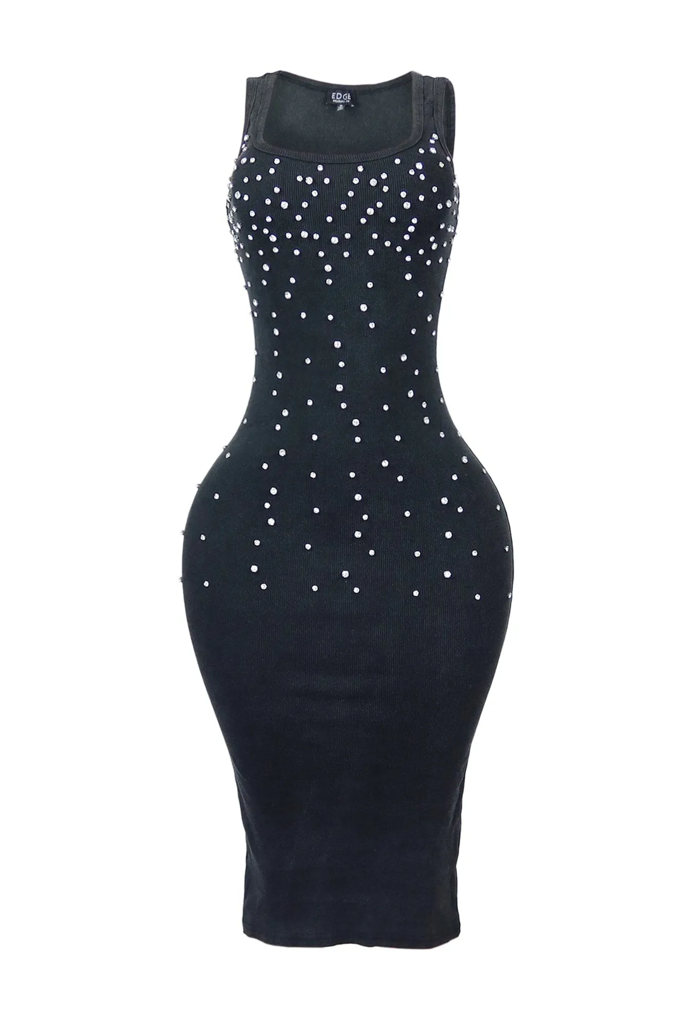 Full Focus Rhinestone Midi Dress