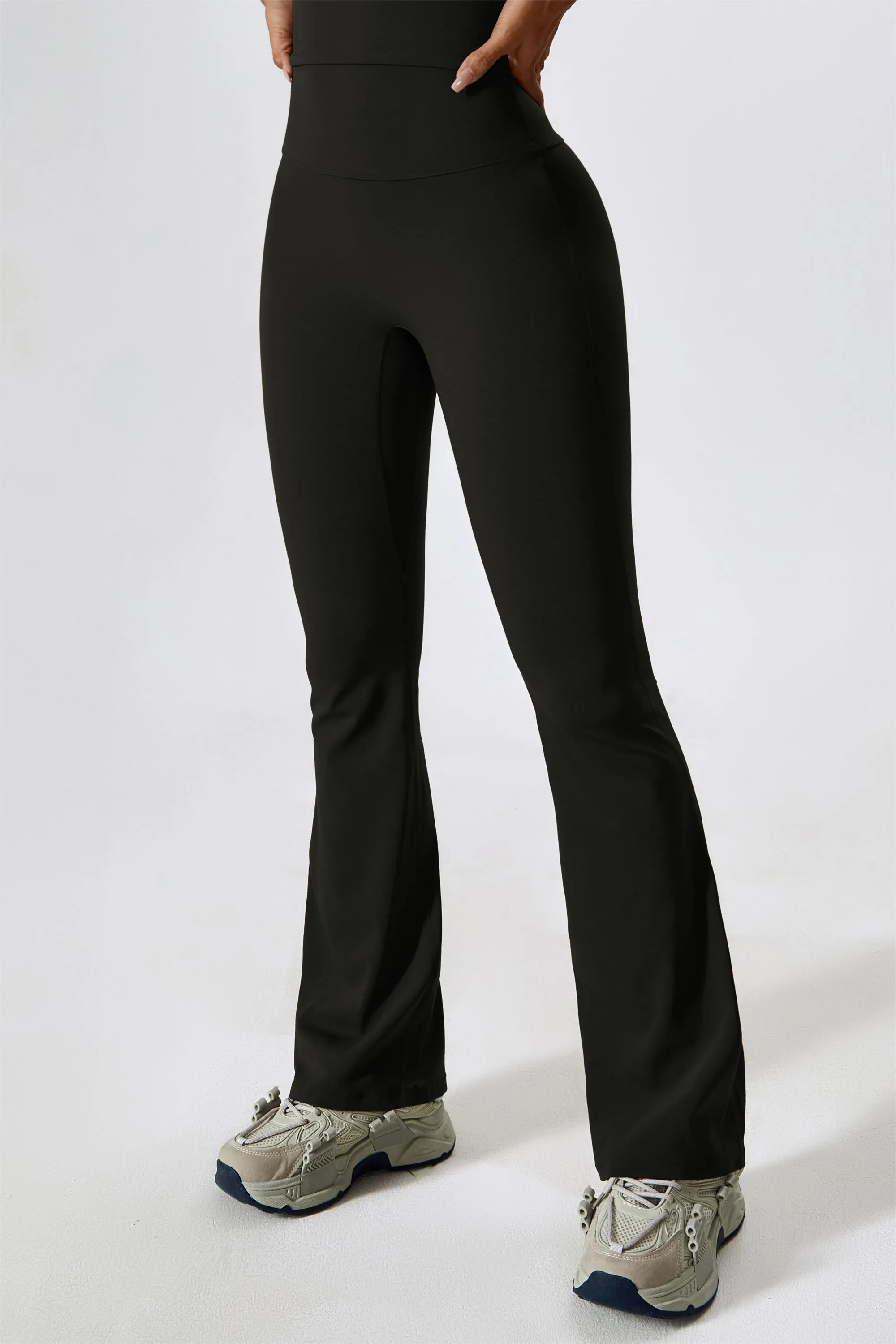 High-Rise Bootcut Flared Scrunch Leggings