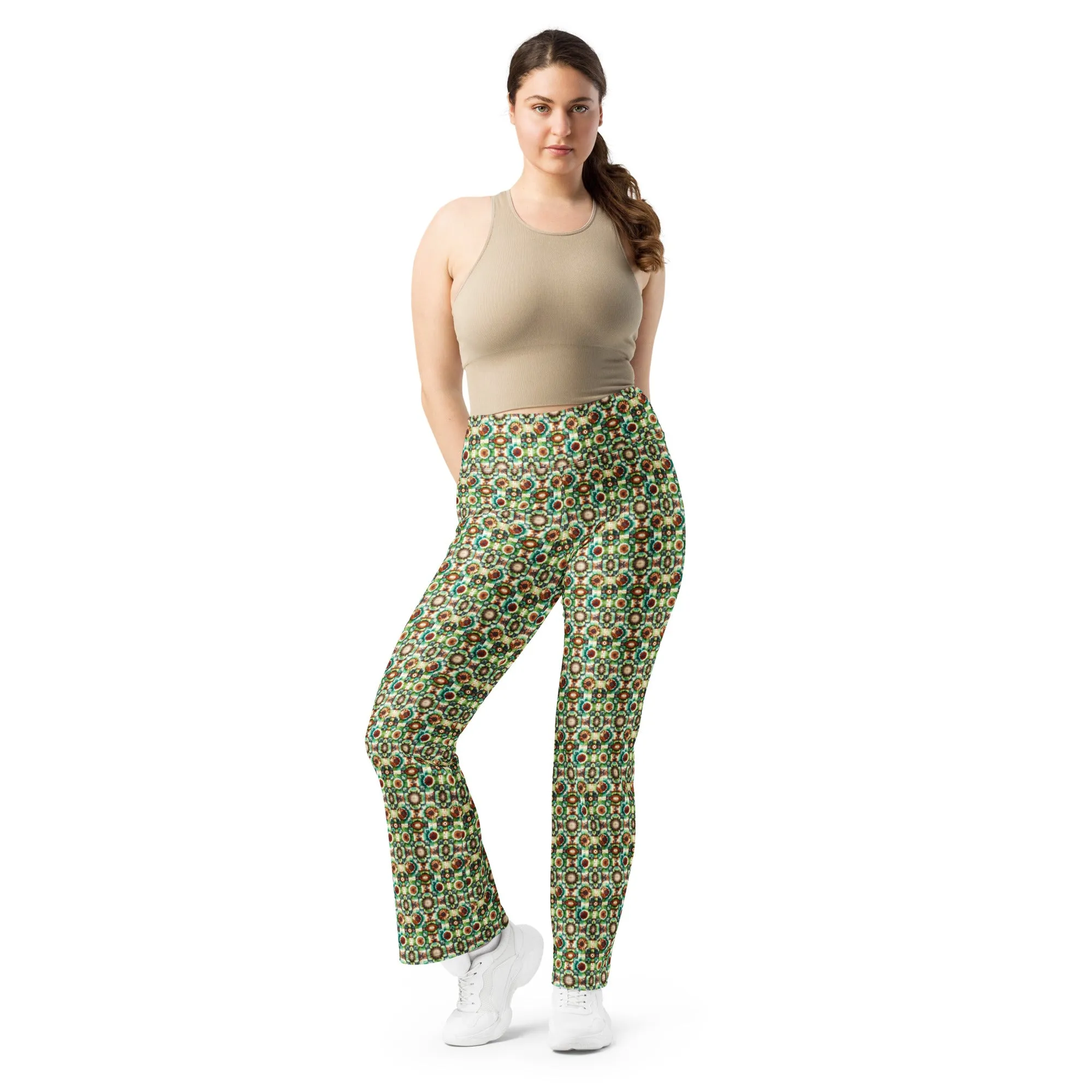 High-Rise Flared Leggings Woodland Wonder