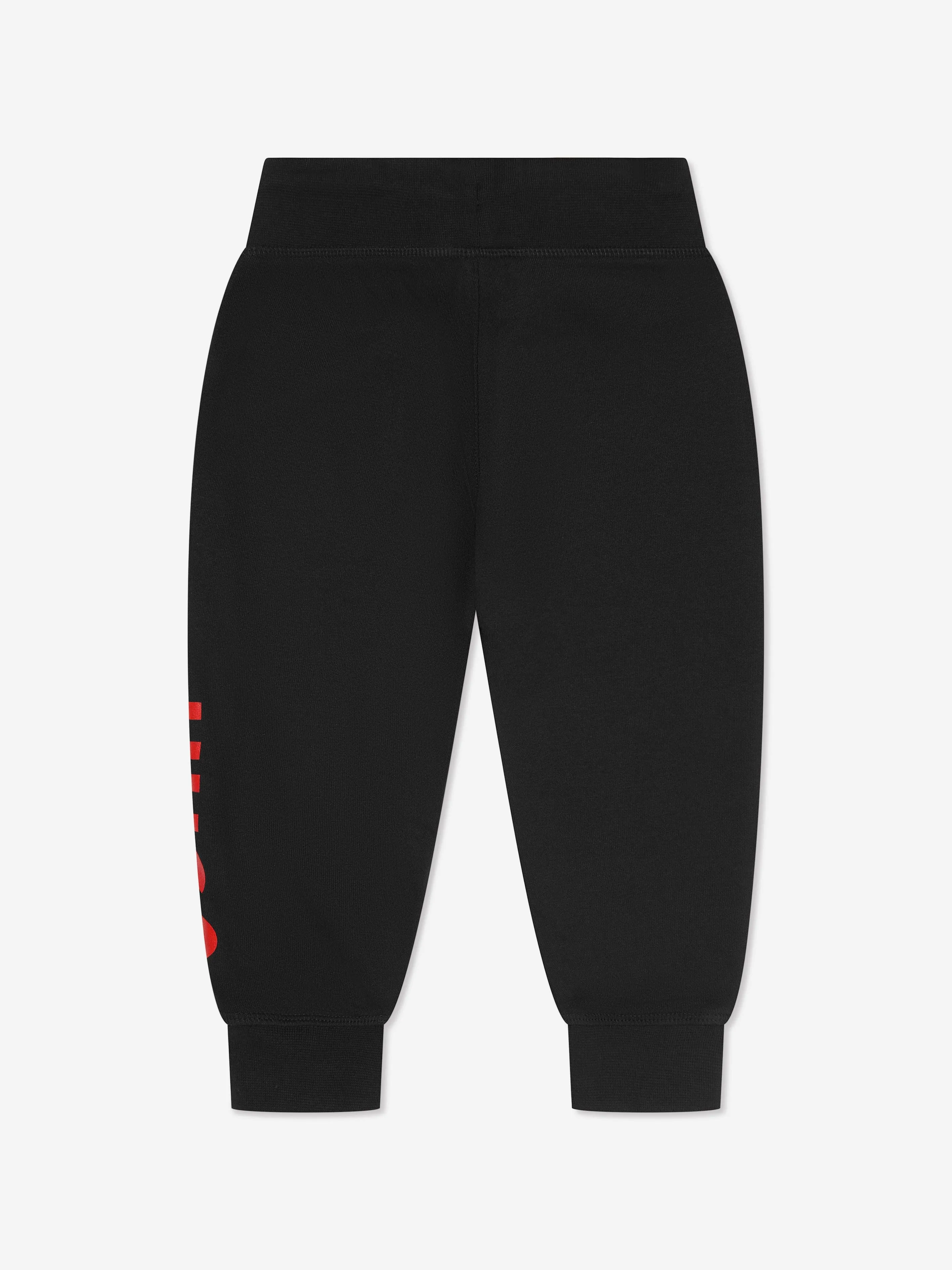 Hugo Boys Organic Cotton Logo Joggers in Black