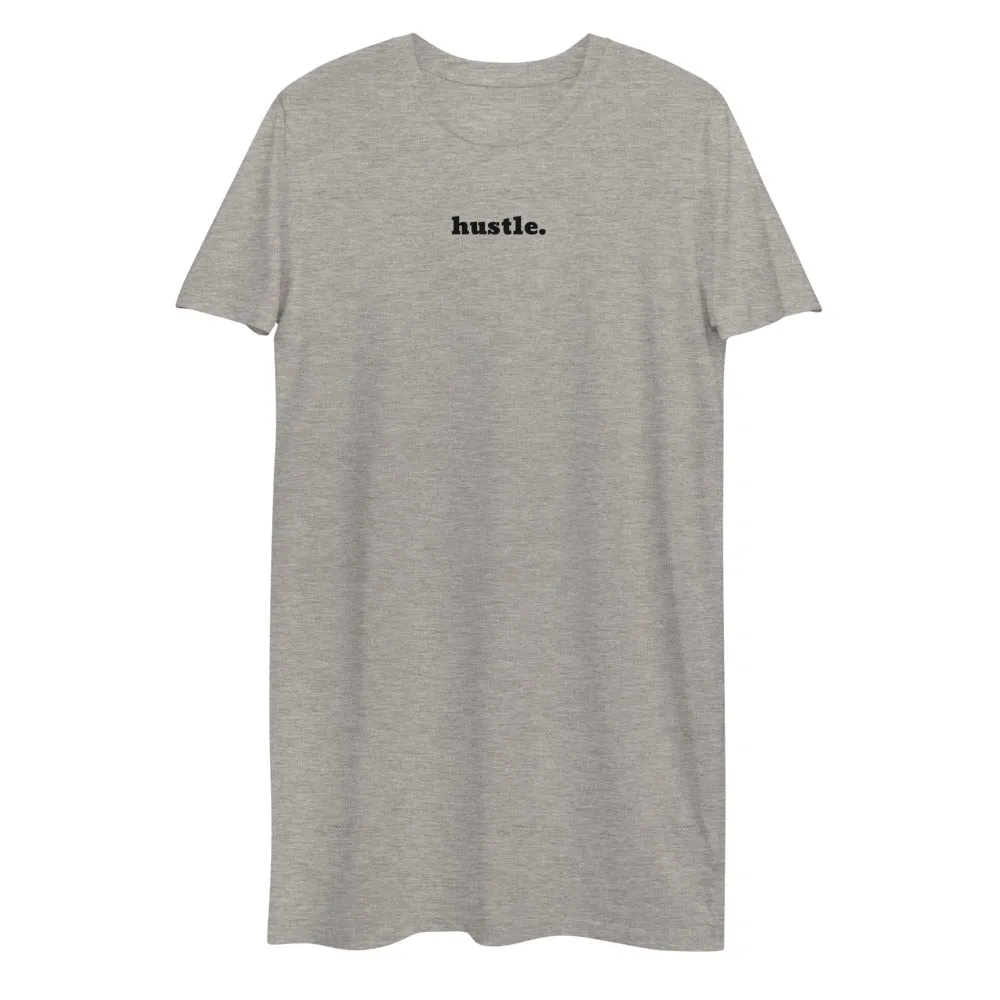 Hustle Organic Cotton T-Shirt Dress in Grey or White