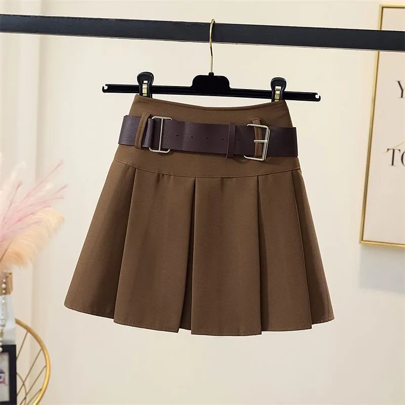 Irregular Belted Micro Skirt