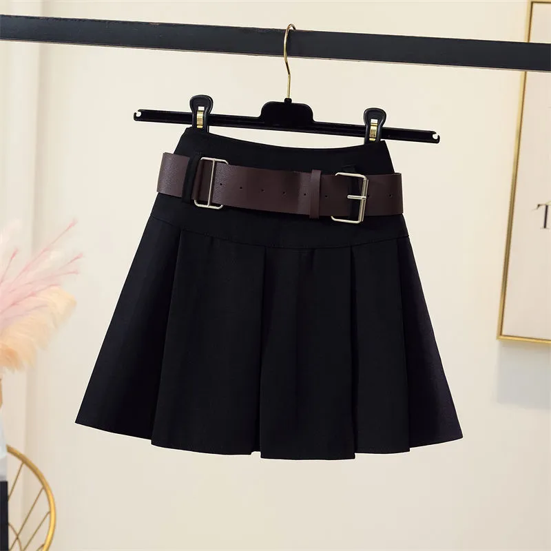 Irregular Belted Micro Skirt